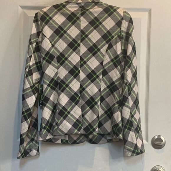 Unique Vintage X Beetlejuice Collaboration Plaid Blazer Logo Sz 2X #129 - Picture 7 of 8